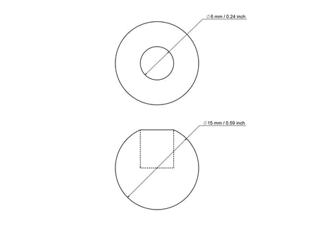 15 mm kasepuidust tüüblikate 6 mm avaga