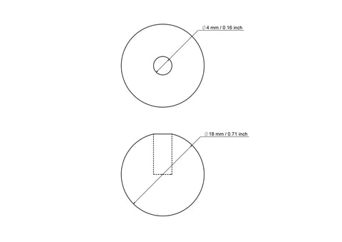 18 mm kasepuidust tüüblikate 4 mm avaga