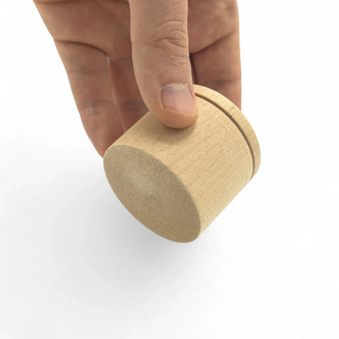 50 x 42 mm väike treitud puidust karp täpselt sobiva kaanega