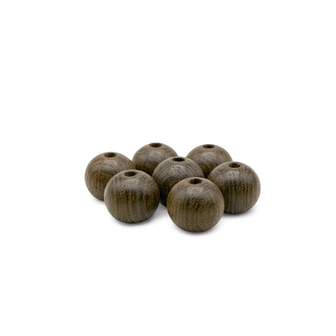 10 mm mustast tammepuust helmed