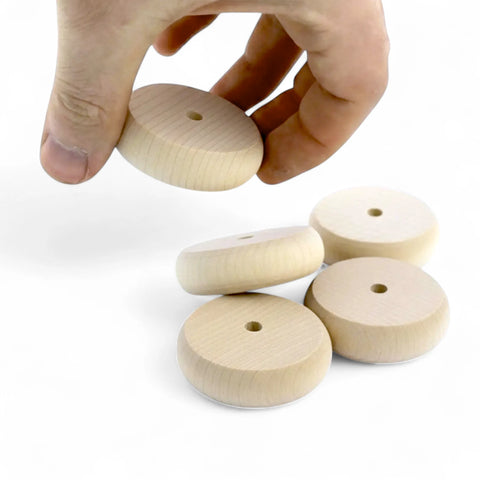 50 mm lamedate puidust mängurataste tagakülg avadega