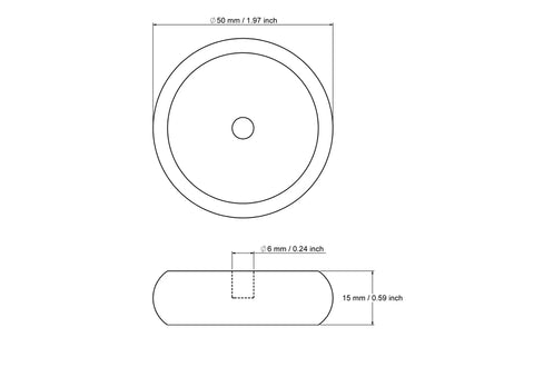 Tehniline joonis: 50 mm lame puidust mänguratas