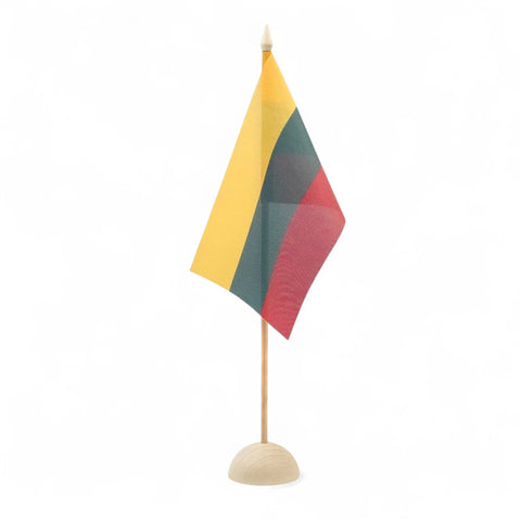 33 cm puidust laualipualus kerakujulise alusega koos lipuga