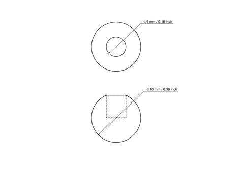 10 mm kasepuit tüüblikatted koos 4 mm hole
