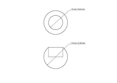 10 mm kasepuit tüüblikatted koos 6 mm hole