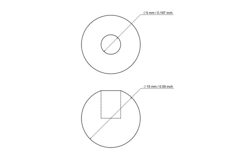 15 mm kasepuit tüüblikatted koos 5 mm hole