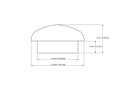 tehniline joonis: 10 mm seenekujulised nuppkorgid koos dimensions