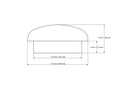 tehniline joonis: 12 mm seenekujulised nuppkorgid koos dimensions
