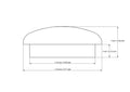 tehniline joonis: 15 mm seenekujulised nuppkorgid koos dimensions