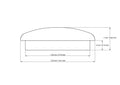 tehniline joonis: 20 mm seenekujulised nuppkorgid koos dimensions