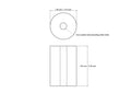 tehniline joonis: 40 × 60 mm puidust silindrid koos hole