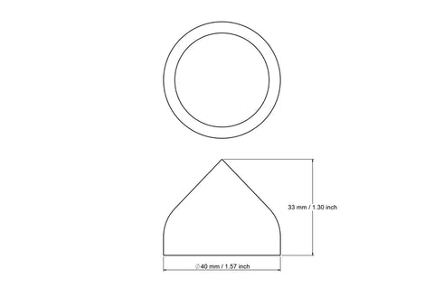 tehniline joonis: 40 mm puidust dome katted