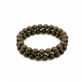 Bracelet -st black oak dark ümar pärlid