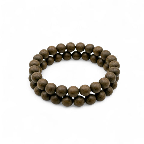 Bracelet -st black oak dark ümar pärlid