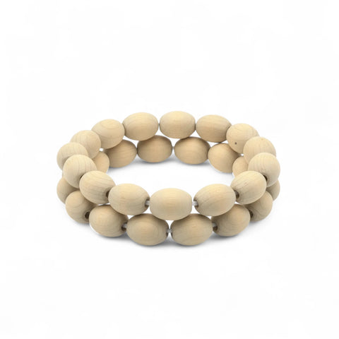 Bracelets -st 10 x 14 mm puidust tünnipärlid