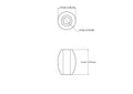 tehniline joonis: 10 x 14 mm puidust tünnipärlid koos 4 mm hole