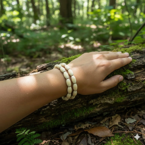 Bracelets -st 13 x 30 mm puidust tünnipärlid