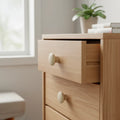 59 mm ümar puidust mööblinupp installed on cabinet door