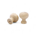 Backside  37 mm sale ümar oak puidust cabinet nupud koos mounting hole