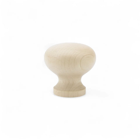 lähikaader  37 mm birch puidust mööblinupp showing wood grain