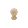 lähikaader  33 mm ash puidust mööblinupp showing wood grain