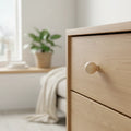 23 mm ümar kuulid birch puidust mööblinupp installed on cabinet door