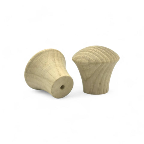 Backside  30 mm flared oak puidust mööblinupp koos holes