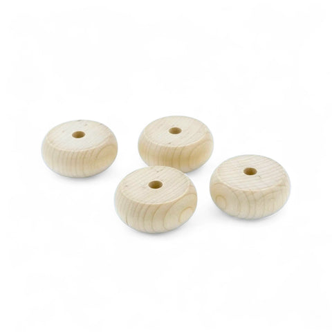 Backside  30 mm rounded puidust mängurattad koos holes