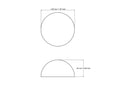 tehniline joonis: 50 mm split puidust kuulid