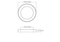 tehniline joonis: 60 mm outside rounded lame puidust rõngad